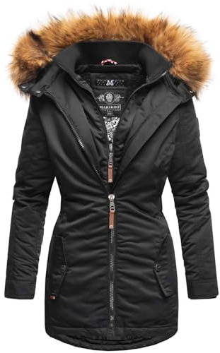 Marikoo Designer dam vinterjacka parkas kappa teddyfell varm fodrad B825