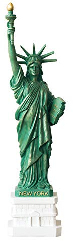 NGXL Freiheitsstatue Dekoration Skulptur, Kopie Der Freiheitsstatue Freiheitsstatue Statue Erinnerungen Zahlen Für Haus, Büro, Dekor Tisch Und Schreibtisch,Grün,38cm