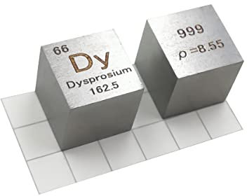 嘉信誉 Dysprosium (Dy) Dichtewürfel, Laborqualität, präzise über 99,9 % hochrein, verwendet für Laborversuche, persönliche Hobbys und Sammlungen (Größe: 10 mm, Farbe: matt)