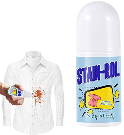 MOCIUN Stain Remover Pen Portable No-Wash Instant Stain Remover Pen Instant Stain Removal Stick with Roll Bead Design (2 PCS)