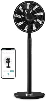 Duux whisper Flex Ultimate Noir - Ventilateur sur pied - Ventilateur silencieux sur pied avec mode nuit et minuterie - Contrôle télécommande et smartphone