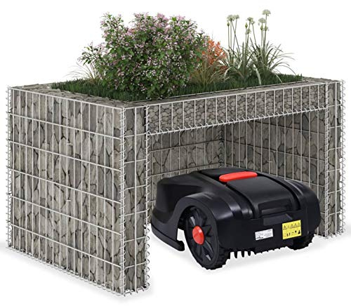 Tidyard Gabion Raised Bed, Outdoor Garden Planter, Flower and Plant Bed Steel Wire 110x80x60 cm
