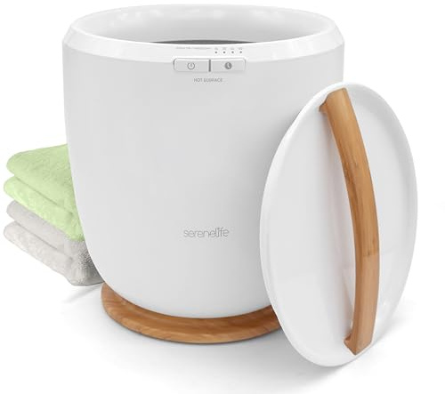 SereneLife Scaldasalviette Elettrico Bagno a Secchiello con Profumazione, Autospegnimento, 12 L, 210 W, 230 V, Scaldasalviette per Asciugamano, Coperta, Accappatoio