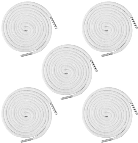 Dimeho 5PCS Drawstring Cords Replacement 51 Inches Waist String Hoodie Hood Cord for Shorts Pants Sweatpants Sweatshirt Jackets Coats Bag (Black)(White)