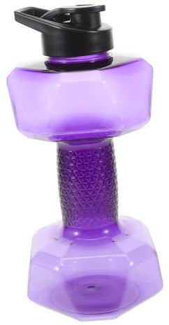 Yardwe Portable Sports Dumbbell Water Bottle Large Capacity Fitness Water Kettle Outdoor Running Dumbbell Shape Design