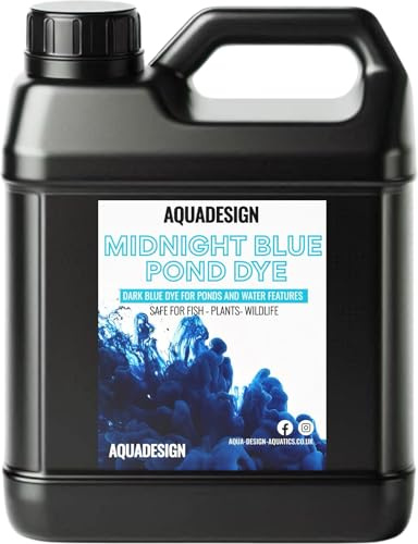 AquaDesign MIDNIGHT BLUE Liquid Pond Dye 1000ML For Ponds And Water Features TREATS 5,000L