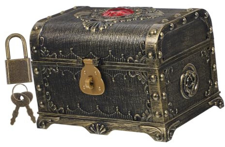 MAGICLULU Robuste Aufbewahrungsbox Für Schmuck Aus Kunststoff Und Schatzkiste Für Dekorative Boxen