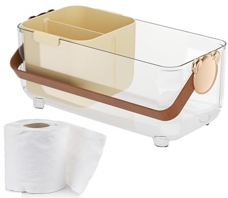 Caja dispensadora de pañuelos,Caja de Almacenamiento de pañuelos | Caja organizadora de cosméticos,Caja organizadora de cosméticos Elegante, Soporte de Papel Facial Multifuncional para Escritorio,