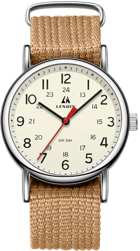 LN LENQIN Montres Hommes Montres Analogiques à Quartz Montres Hommes 30M Waterproof Montres Poignets Hommes Montres Cuir Fashion Business
