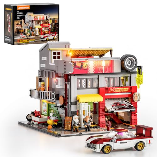 LUMIBRICKS Street Fusion Street MOD L9088 Kit de garage avec éclairage Design industriel rétro 1935 pièces