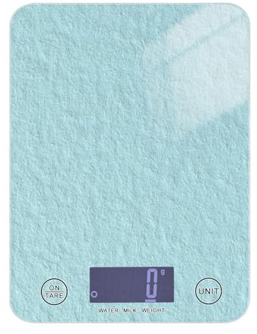 Bilancia digitale da cucina per espresso con texture in lino chiaro per alimenti 5 kg/5 g, bilancia digitale per cucina con 4 unità per (utente) (utente) (utente) pesa para comida