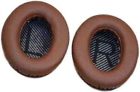 Bose QC35 II Replacement Ear Pads, Protein Leather Cushions, Compatible with QuietComfort 35/25/15/QC2/SoundLink/SoundTrue, Black (Brown)