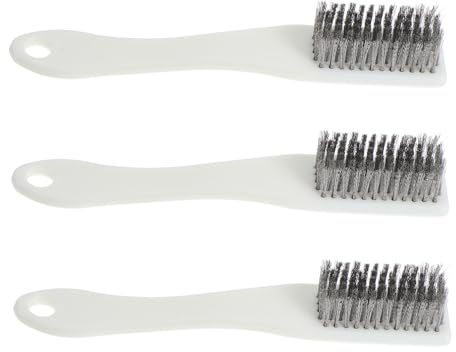 3 Stück Präzisions Reinigungsbürsten aus Edelstahl | Sammlerstücke, Zuhause und Unterwegs, Antistatische Technik, Beige Ausführung