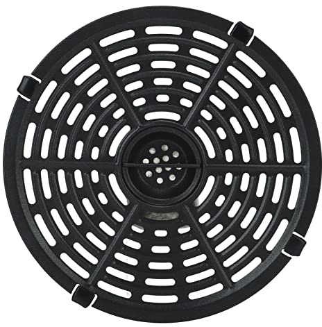 Placa crujiente de reemplazo de freidora de aire, 20 cm de 7.9 pulgadas de parrilla redonda de parrilla sin barra de recubrimiento de freidora