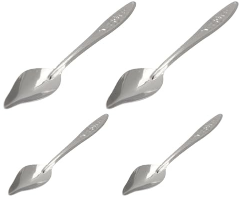 ELEOUTI Cuchara para Alimentar Loros 4 Piezas de Acero Inoxidable para Resistente Óxido Adecuado para Casa y Tienda de Mascotas Casa y Tienda de Mascotas