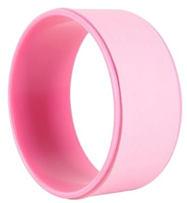 Yogarad yoga-hjul, pilatestillbehör, hemmagym verktyg, träningsutrustning, gym, muskelmassage, ryggträningsrulle (rosa)