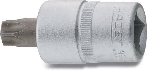 HAZET Schraubendreher-Steckschlüsseleinsatz 992-T55H, Stirnseitige Bohrung | 1/2 Zoll (12,5 mm) Vierkant hohl, Antrieb 1/2 Zoll (12,5 mm) Vierkant hohl, Abtrieb Tamper Resistant TORX Profil, Ø 23 mm