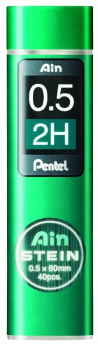 Pentel Ain STEIN C275 Feinmine, 40 Minen je Dose, 0.5 mm, Härtegrad 2H (1 Dose)