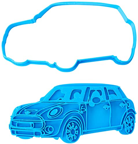 Cuticuter Mini Cooper Cortador de Galletas, Plástico, Azul, 8x7x1.5 cm