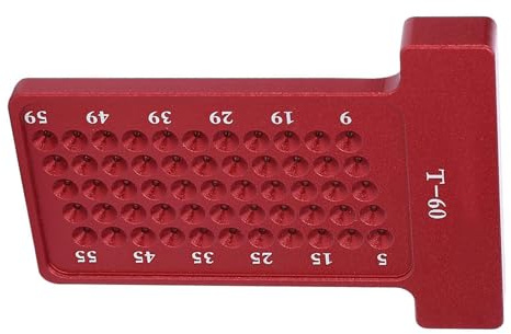 Garosa Holzbearbeitung Scriber T-Typ Lineal Aluminiumlegierung, Holzwerkzeug mit metrischer Skala, Tischler-Werkzeug, Lochmessgerät (rot) | Lineal zum Markieren von Holz mit präziser Skala, eloxiert, rostfrei, T-Design für perfekte Linien