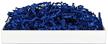 SizzlePak Kobalt Blau, blaues Füllmaterial und Polsterpapier zum Füllen, Polstern, Ausstopfen, Dekorieren von Geschenk-Verpackungen, Deko - 1 kg