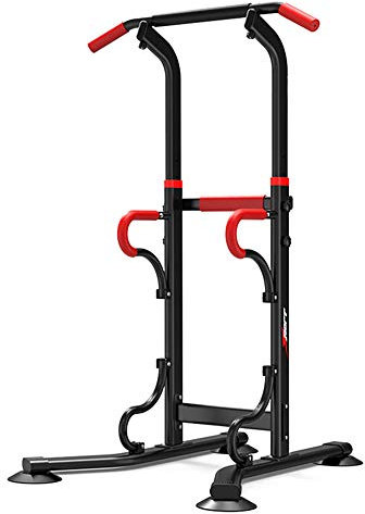 Power Tower Dip Station Home Barra per Trazioni Regolabile Torre Multifunzionale da Palestra Esercizio Muscolare Addominale Push-up