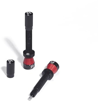 Reserve Wheels - Fillmore Tubeless Bike Tire Valves - 50mm Black Pair - for Road, Mountain Bike and Cyclocross tubeless Wheels.