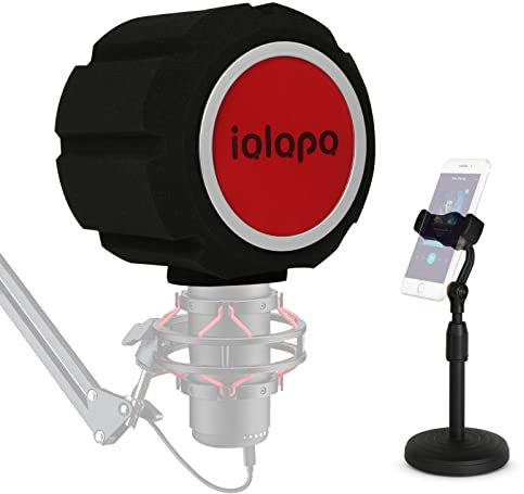 Pop-Filter für Mikrofon, professioneller Mikrofon-Isolationsschutz, Akustik-Mikrofon-Windschutzscheiben-Schaumstoffabdeckung für Aufnahmestuomikrofon, dichter Schaumstoff, der Lärm und Reflexionen