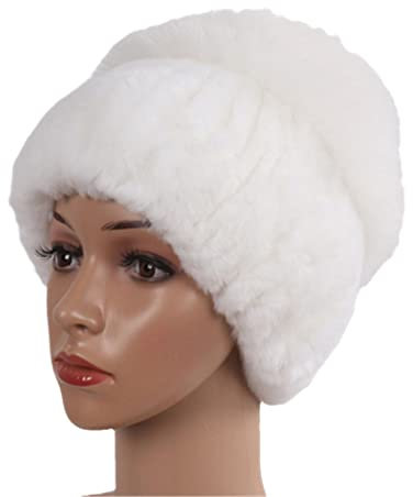 keusyoi Damen Winter Luxus Pelzmütze Strickmütze Fellmütze Fellmützen Damen Warm Fell Beanies Mütze