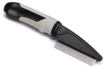 Beeztees Flohkamm rotierende Zinken Hundepflege Schwarz/Grau 21x3,5x2,5 cm