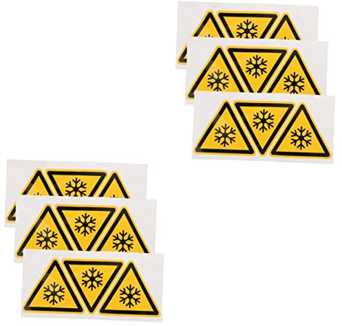 NUOBESTY 6 Stk Warnaufkleber Zeichen Für Niedrige Temperatur Warnschild Zur Etikett Straßenschilder Warnung Vor Niedriger Temperatur Warnschild Aufkleber Selbstklebendes Vinyl