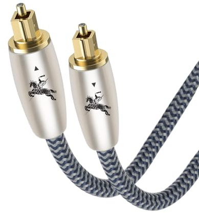 Impeto Optical Kabel Optisches Digital Audiokabel Optical Audio Cable Toslink Kabel Audiophile, 24k vergoldeter Stecker, Glasfaserkabel Für Soundbar, Stereoanlage, Heimkino, PS4, Xbox 3m