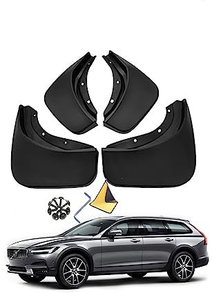 SaVgu Parafango, for Volvo V90 2017-2019 Paraspruzzi Anteriori e Posteriori Personalizzati modellati Paraspruzzi Paraspruzzi Kit 4 Pezzi Accessori Auto