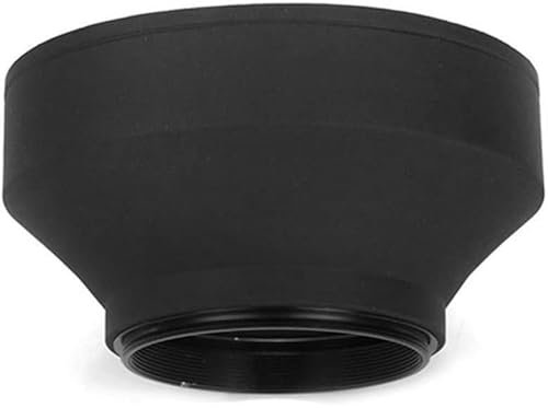 Parasol de goma 3 en 1 plegable de goma de 3 posiciones para objetivo 82 mm universal (82 mm)