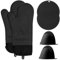 GEEKHOM Juego de Guantes de Silicona para Horno, Resistentes al Calor, Guantes de Cocina con Agarre de pellizco, Guantes de salvamanteles, Guantes Impermeables, Accesorios para Barbacoa, Parrilla,