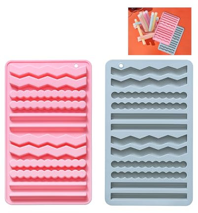 Yvmew Molde de Silicona para Hornear Galletas para Perros - 12 Barras, 2 Piezas - Antiadherente para Barras de Energía, Chocolate y Cereales