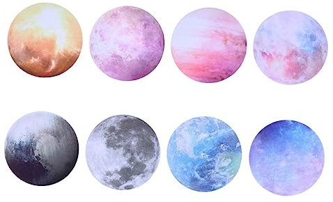 EXCEART Pad Small Desk Mat Mouse Pad Rainbow Planet Pattern Non-skid Washable for Office and Home