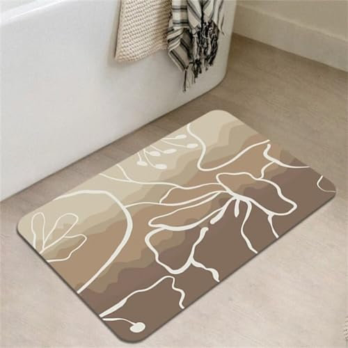 Badezimmerteppich, Badematte Rutschfest, Badteppich, Badvorleger, Duschvorleger, Badematten, Teppich Badezimmer, Bathroom Bath Mat, Badezimmer Teppich, Badematte Stein, Bodenmatte, Classic 140x200cm