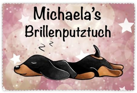 Kurzhaardackel Brillenputztuch personalisiert // Dackel Geschenk