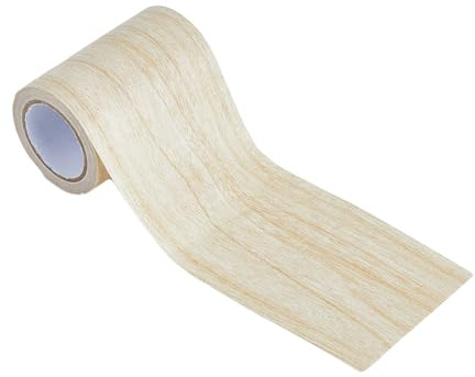 Hobbspring Patch de Réparation de Grain de Bois Auto Adhésif 3 pouce X 15 pieds Bandes de Grain de Bois Patch Adhésif Multi Usage Durable Autocollants Colorés en Bois Ruban Adhésif en Bois