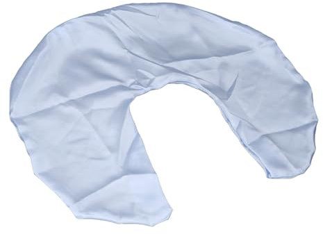 EMUKOEP Funda de cojín de lactancia de satén, suave, lavable, transpirable, compatible con la piel, funda para cojín de lactancia (azul)