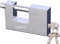 AntDau71® - Lucchetto Corazzato Antiscasso con 3 Chiavi - Acciaio Massiccio Temprato - Catenaccio Moto, Serranda, Cancello, Sicurezza Garage. Lunghezza 80mm - CW926