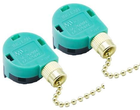 Zing Ear ZE-268S6 Lot de 2 interrupteurs de rechange pour ventilateur de plafond Hunter, Hampton Bay, Harbor Breeze - Facile à installer (bronze)
