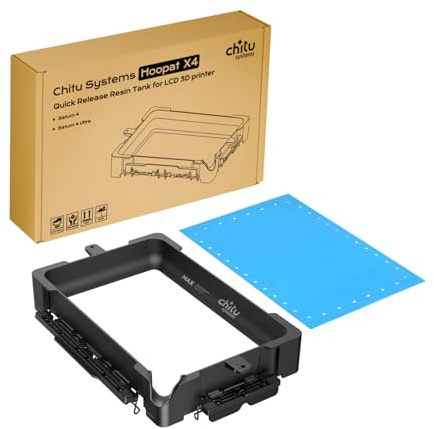 Chitu Systems Hoopat X4 Harztank mit Schnellverschluss Upgrade | Schnellwechsel-Harztank für ELEGOO Saturn 4/Saturn 4 Ultra, All-in-One Metall mit PFA-Folie