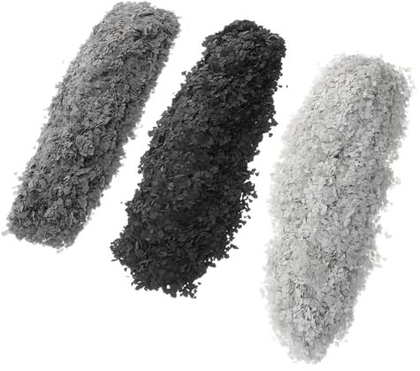 UKCOCO Dekorative Farbchips Epoxidflocken Bodenbeschichtung 1 Kg Epoxidharz Betonflocken Schwarz Weiß Grau Innen Außen Wand und Boden
