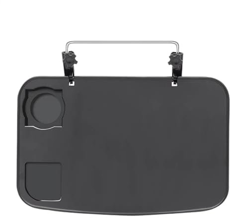 Kfz Klapptisch Mit Getränkehalter, Multifunktionaler Zusammenklappbar Lenkrad-Tisch, Auto Laptop Tisch Klapp Tablet Schreibtisch Halterung Ständer Auto Rücksitz PC Tablett Tisch Auto Essen Trinken