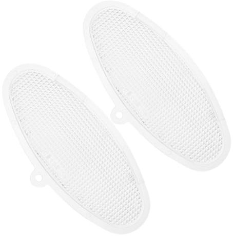 Gatuida 2pcs Smoke Machine Lamp Shade Replacement Lighting Lamp Cover Oval Shape Plastic Light Cover for Kitchen Hood for Home Restaurant Hotel