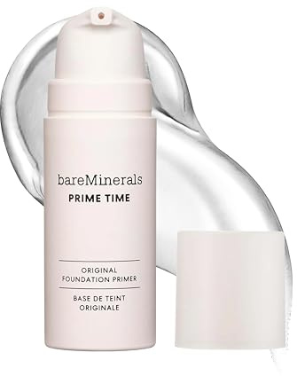 bareMinerals Prime Time Original Foundation Primer – 24HR Wear, Smooths Texture, Controls Shine, Extends Makeup Wear & Nourishes Skin, Non‑Comedogenic, Vegan, Cruelty-Free & Dermatologist-Tested