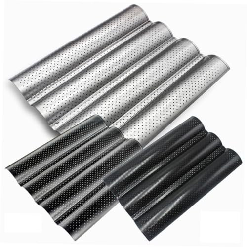 Alipis Moule à Pain Français Perforé Cavités Antiadhésif Pour Cuisson Au Four Pain Standard