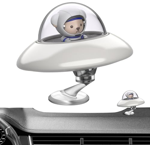 Raumschiff-Autoduft – Aromatherapie-Diffusor für den Autoinnenraum, Duftkapsel fürs Armaturenbrett | Dekorativer Lufterfrischer, Duftclip fürs Auto, Origineller Autoduft, Auto-Gadget im kosmisch
